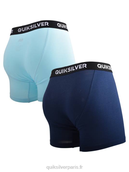 Hommes Quiksilver lot de 2 boxers super doux core D6PT1824 bleu clair