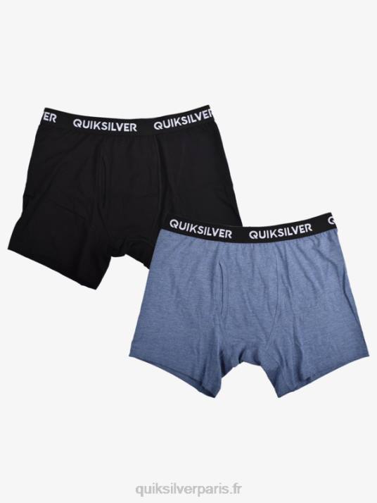 Hommes Quiksilver lot de 2 boxers super doux core D6PT1825 denim chiné
