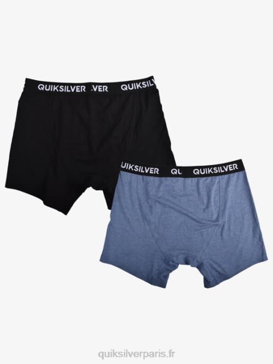 Hommes Quiksilver lot de 2 boxers super doux core D6PT1825 denim chiné