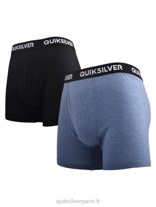 Hommes Quiksilver lot de 2 boxers super doux core D6PT1825 denim chiné