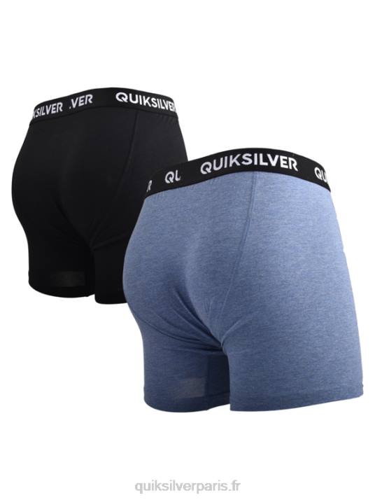 Hommes Quiksilver lot de 2 boxers super doux core D6PT1825 denim chiné