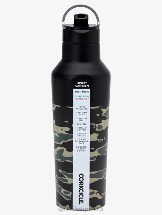 Hommes Quiksilver x Corkcicle bouteille d\'eau D6PT1182 bataille cruciale d\'impression de camouflage