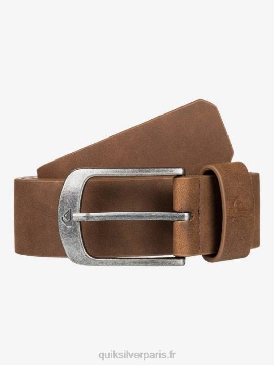 Hommes Quiksilver ceinture en similicuir main street D6PT1096 chocolat