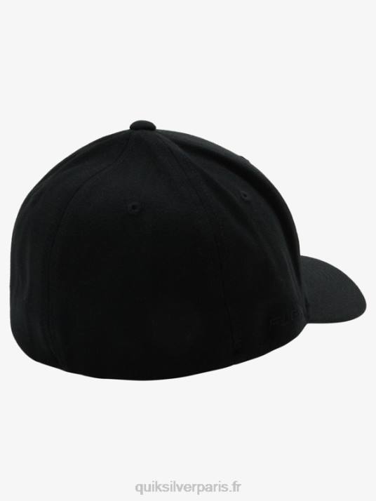 Hommes Quiksilver bonnet flexfit montagne et vague D6PT1435 noir blanc