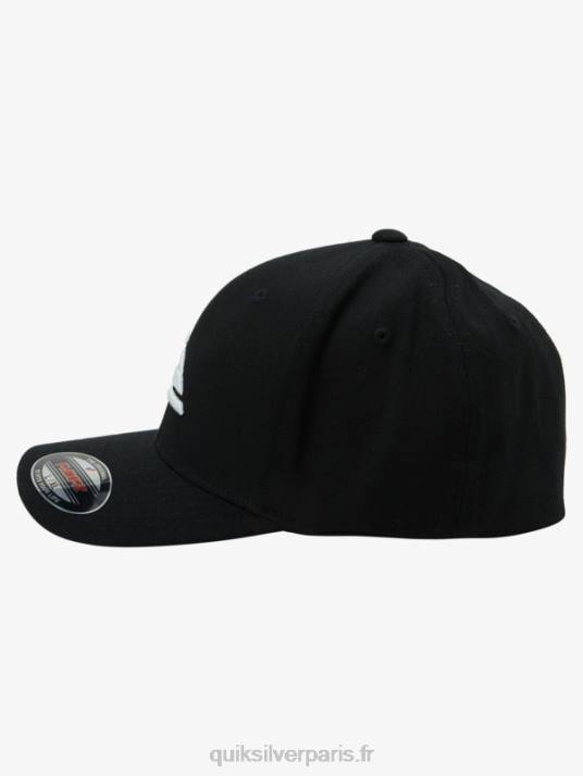 Hommes Quiksilver bonnet flexfit montagne et vague D6PT1435 noir blanc