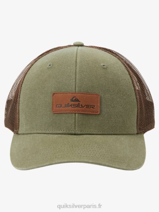 Hommes Quiksilver casquette trucker down the hatch D6PT660 gris olive