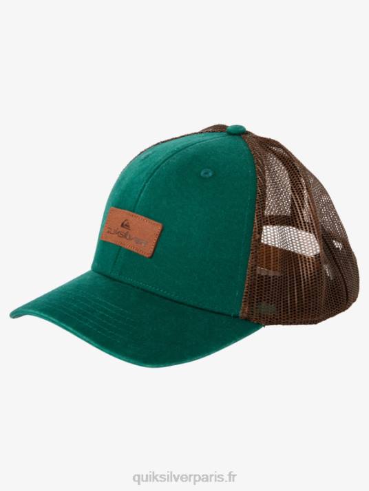Hommes Quiksilver casquette trucker down the hatch D6PT663 feuillage