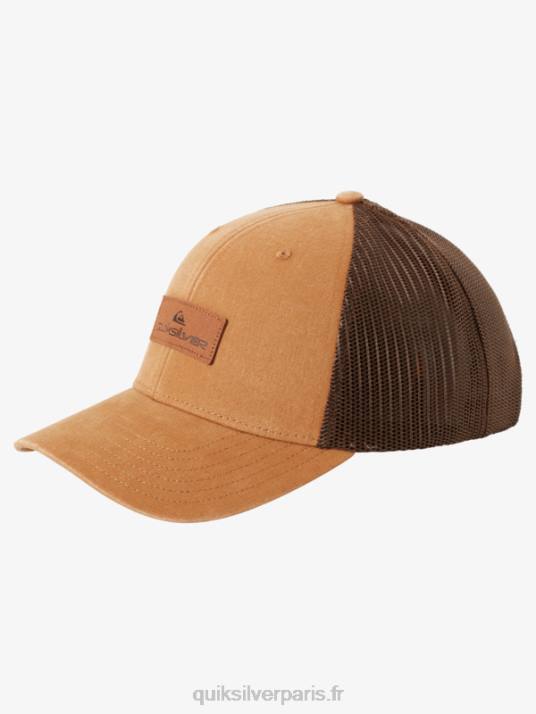 Hommes Quiksilver casquette trucker down the hatch D6PT664 nerprun brun