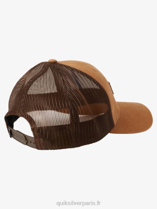 Hommes Quiksilver casquette trucker down the hatch D6PT664 nerprun brun