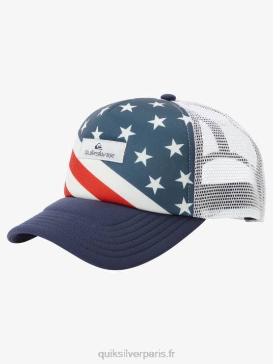 Hommes Quiksilver casquette trucker pie coop D6PT563 La marine de minuit