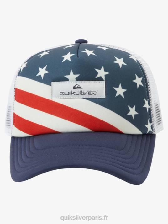 Hommes Quiksilver casquette trucker pie coop D6PT563 La marine de minuit