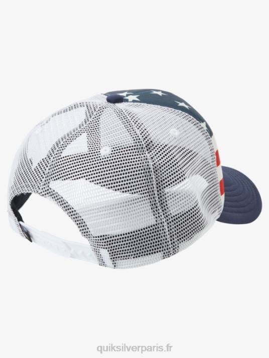 Hommes Quiksilver casquette trucker pie coop D6PT563 La marine de minuit