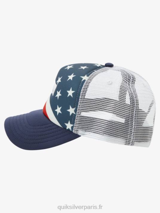 Hommes Quiksilver casquette trucker pie coop D6PT563 La marine de minuit
