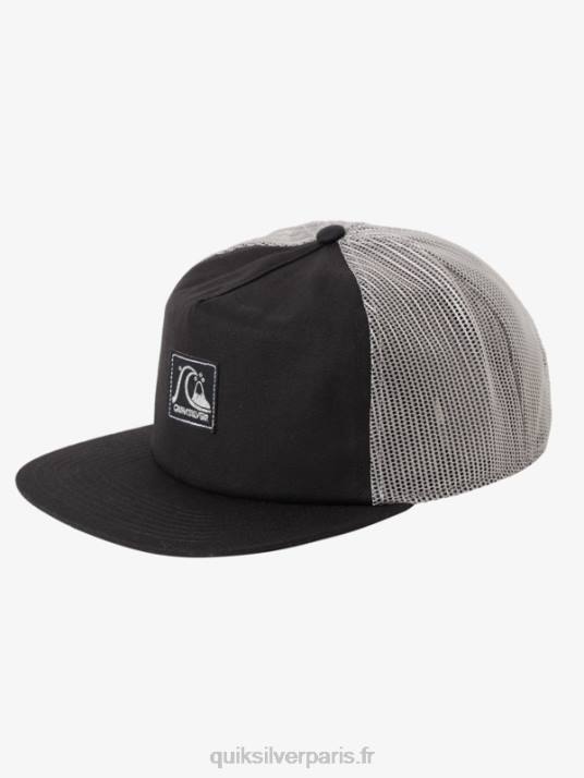 Hommes Quiksilver chapeau de camionneur à aileron unique D6PT1714 noir