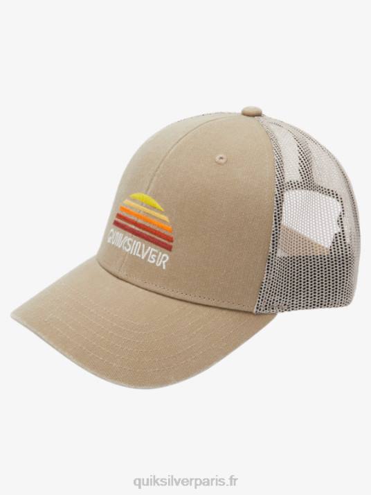 Hommes Quiksilver chapeau de camionneur à limons D6PT1196 kaki foncé