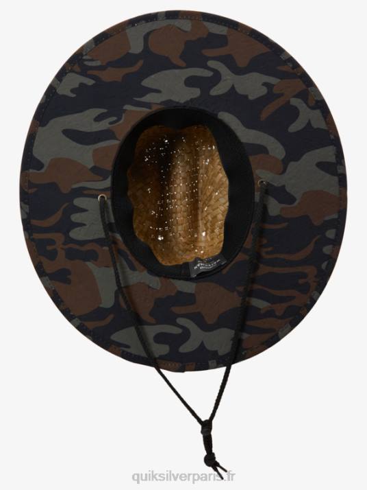 Hommes Quiksilver chapeau de maître nageur paille waterman outsider D6PT834 camouflage