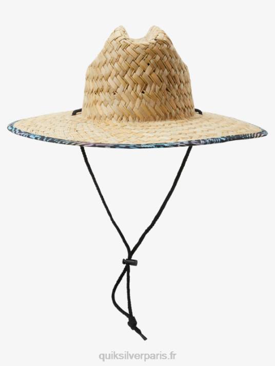 Hommes Quiksilver chapeau de sauveteur en paille outsider D6PT387 bleu rivière