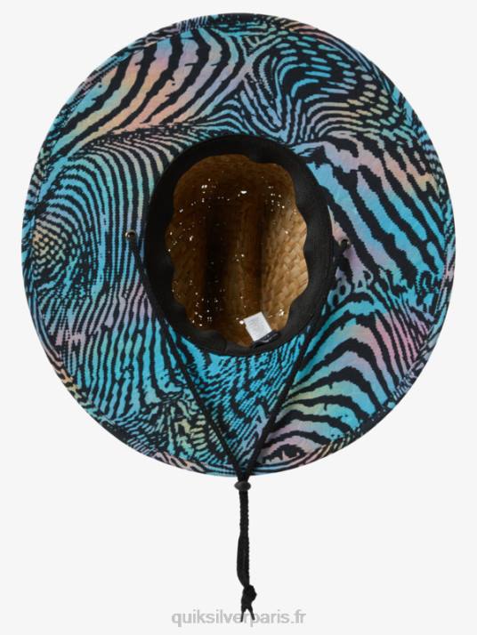 Hommes Quiksilver chapeau de sauveteur en paille outsider D6PT387 bleu rivière