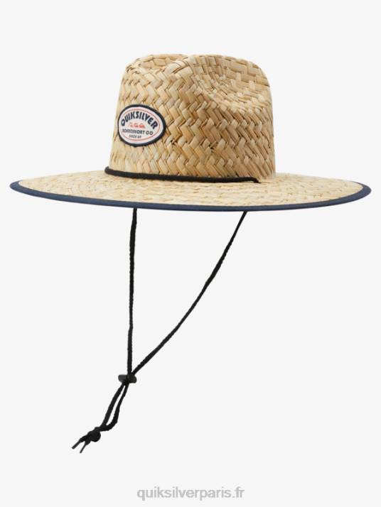 Hommes Quiksilver chapeau de sauveteur en paille outsider americana D6PT414 La marine de minuit