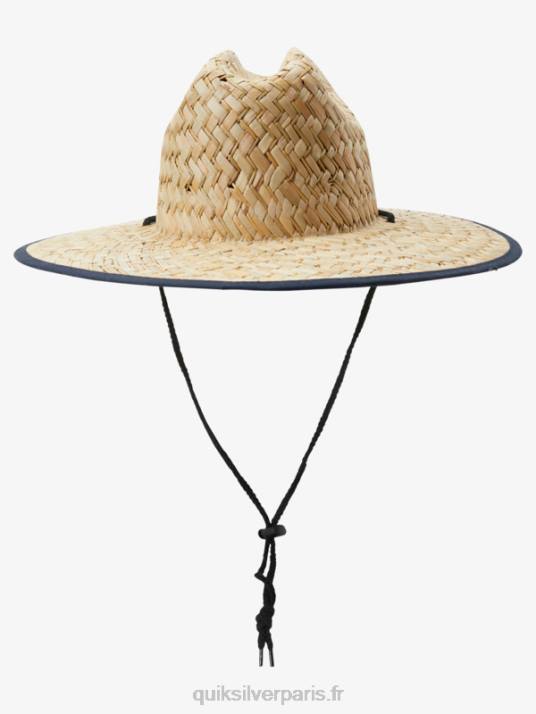 Hommes Quiksilver chapeau de sauveteur en paille outsider americana D6PT414 La marine de minuit