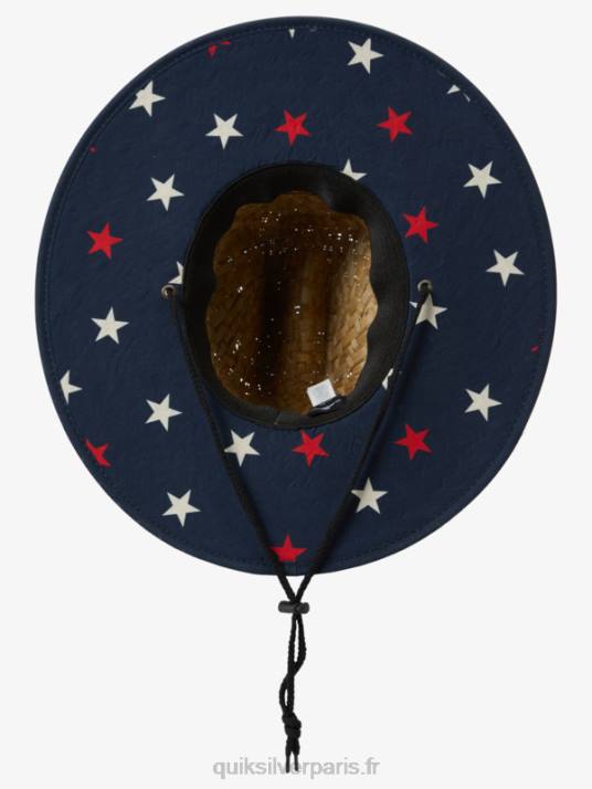 Hommes Quiksilver chapeau de sauveteur en paille outsider americana D6PT414 La marine de minuit