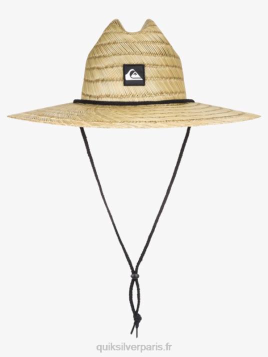 Hommes Quiksilver chapeau de sauveteur en paille pierside D6PT803 naturel