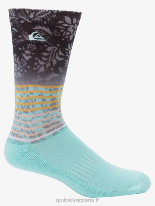 Hommes Quiksilver Lot de 2 paires de chaussettes mi-mollet en jacquard D6PT1141 plusieurs 1