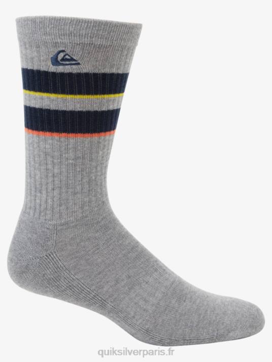 Hommes Quiksilver Lot de 2 paires de chaussettes mi-mollet en jacquard D6PT1142 marine