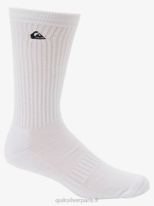 Hommes Quiksilver Lot de 2 paires de chaussettes unies D6PT1058 blanc