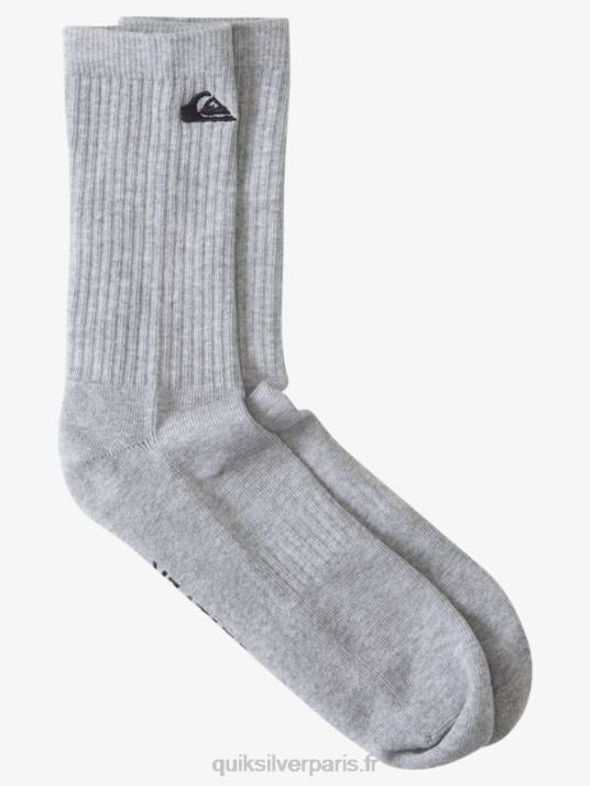 Hommes Quiksilver Lot de 2 paires de chaussettes unies D6PT1058 blanc