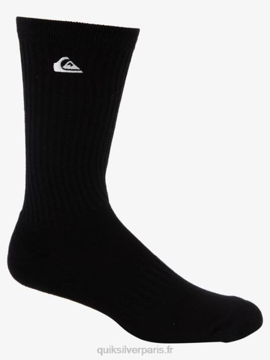 Hommes Quiksilver Lot de 2 paires de chaussettes unies D6PT1059 noir