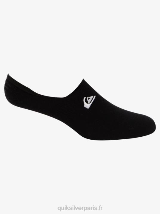 Hommes Quiksilver Lot de 3 paires de chaussettes invisibles D6PT777 noir