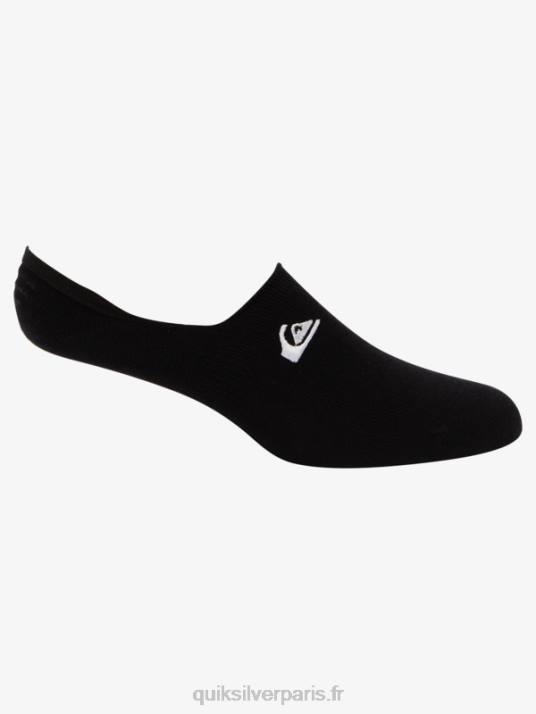 Hommes Quiksilver Lot de 3 paires de chaussettes invisibles D6PT777 noir