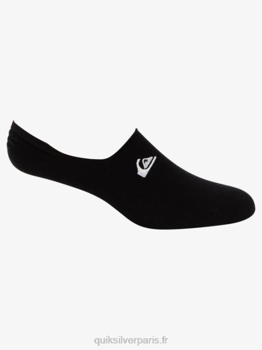 Hommes Quiksilver Lot de 3 paires de chaussettes invisibles D6PT777 noir