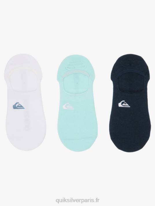Hommes Quiksilver Lot de 3 paires de chaussettes invisibles D6PT778 blazer bleu clair/marine
