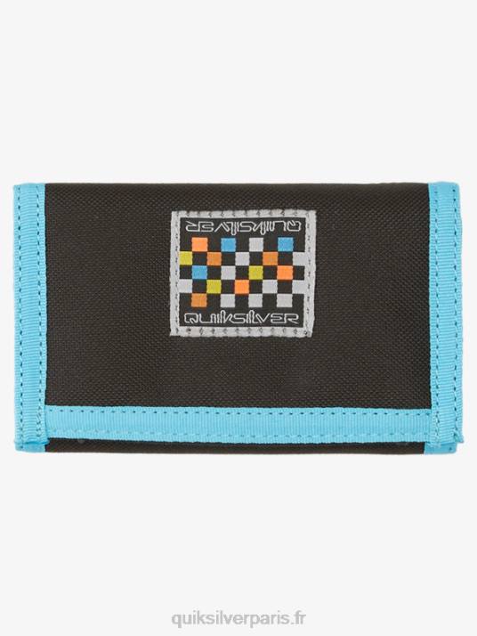 Hommes Quiksilver le portefeuille à trois volets imprimé de tous les jours D6PT739 noir/royal
