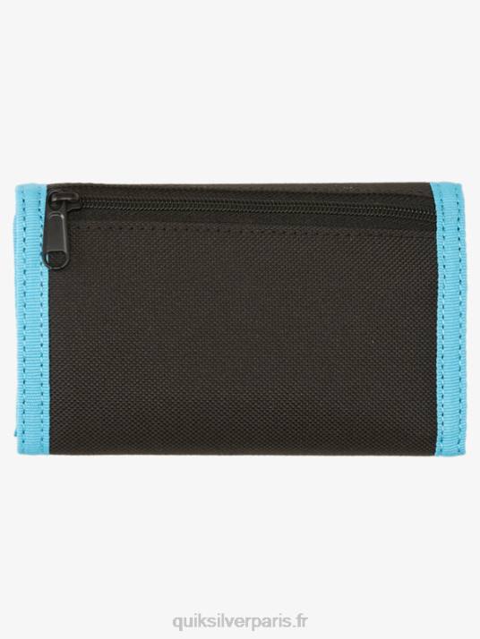 Hommes Quiksilver le portefeuille à trois volets imprimé de tous les jours D6PT739 noir/royal
