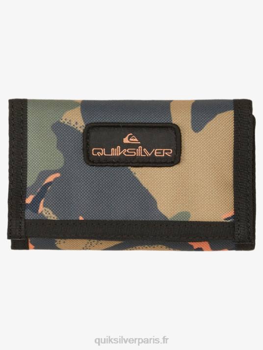 Hommes Quiksilver le portefeuille à trois volets imprimé de tous les jours D6PT740 camouflage - plage