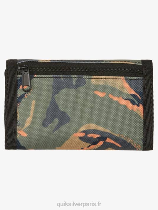 Hommes Quiksilver le portefeuille à trois volets imprimé de tous les jours D6PT740 camouflage - plage