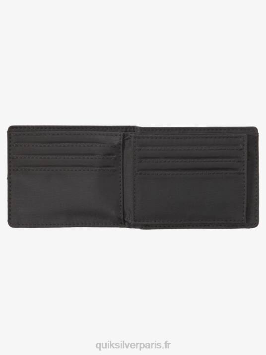 Hommes Quiksilver portefeuille à trois volets D6PT906 noir noir