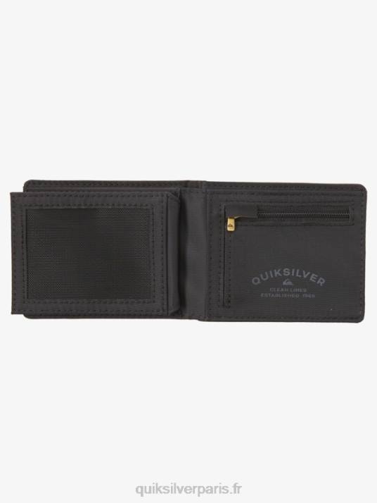 Hommes Quiksilver portefeuille à trois volets D6PT907 Chocolat brun
