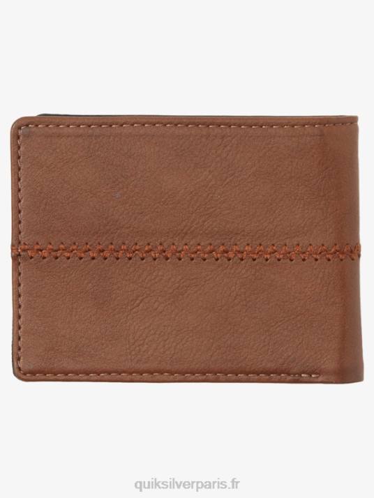 Hommes Quiksilver portefeuille à trois volets D6PT907 Chocolat brun