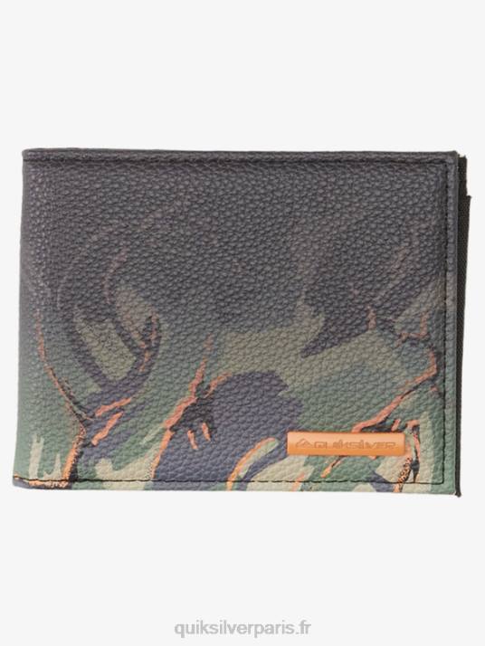 Hommes Quiksilver portefeuille à trois volets fraîcheur D6PT727 camouflage - plage