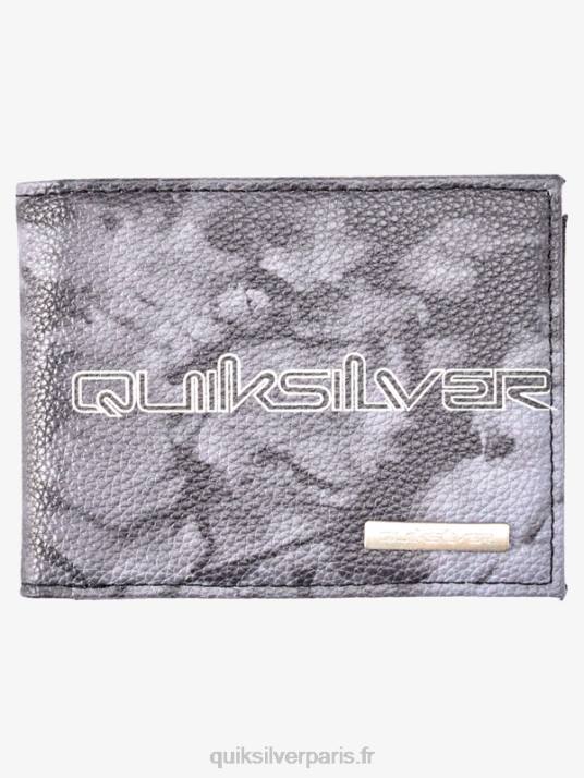 Hommes Quiksilver portefeuille à trois volets fraîcheur D6PT728 noir blanc