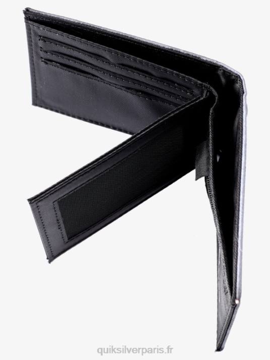 Hommes Quiksilver portefeuille à trois volets fraîcheur D6PT728 noir blanc