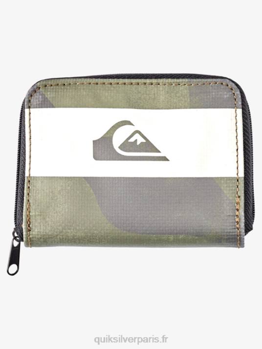 Hommes Quiksilver portefeuille zippé filet de sécurité D6PT1233 camouflage noir