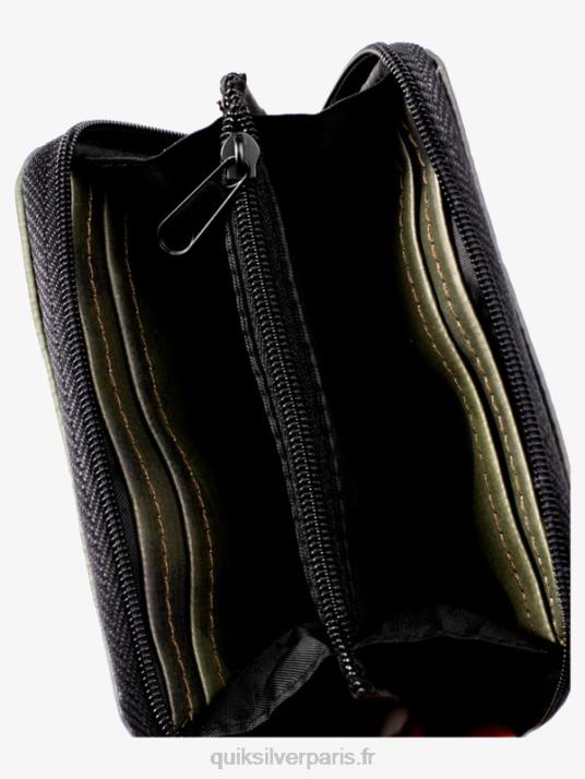 Hommes Quiksilver portefeuille zippé filet de sécurité D6PT1233 camouflage noir