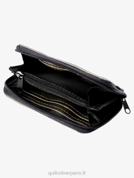 Hommes Quiksilver portefeuille zippé filet de sécurité D6PT1233 camouflage noir