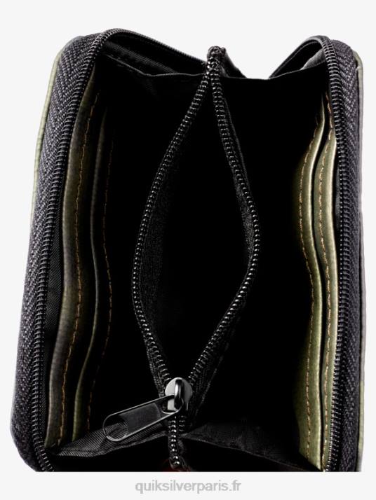 Hommes Quiksilver portefeuille zippé filet de sécurité D6PT1233 camouflage noir