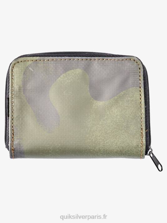 Hommes Quiksilver portefeuille zippé filet de sécurité D6PT1233 camouflage noir